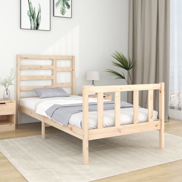 Sängram massivt trä 75x190 cm