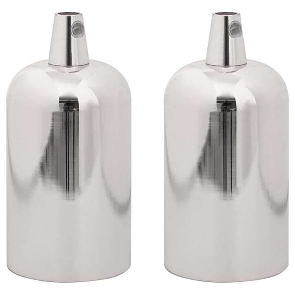 Lamphållare 2 st Satin Nickel E27