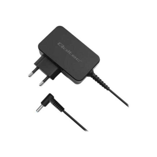 Qoltec - strömadapter - 19,5 V, 2,31 A, 4,5 * 3,0 + pin - 45 Watt Svart