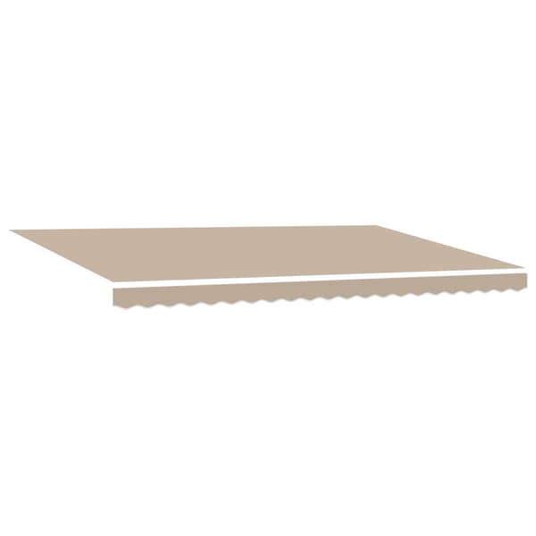 Utfällbar markis Beige 500 × 350 cm Polyester och aluminium