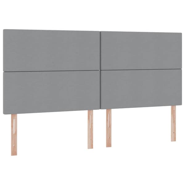 Förvaringssäng med madrass Ljusgrå 200 x 200 cm Polyester