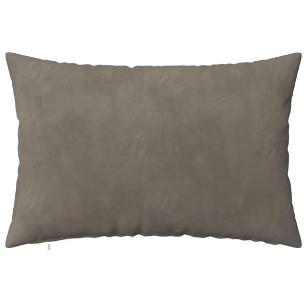 Kuddöverdrag 6 st HEERLEN Ljusgrå 30 x 50 cm Sammet