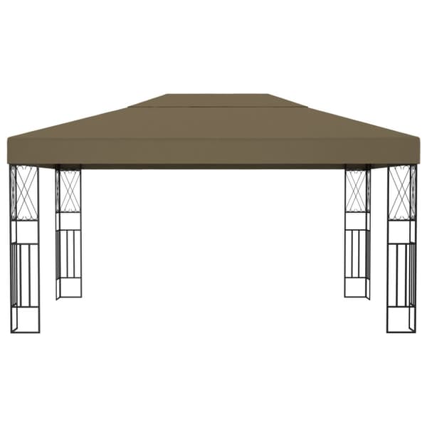 Paviljong 3x4 m taupe tyg