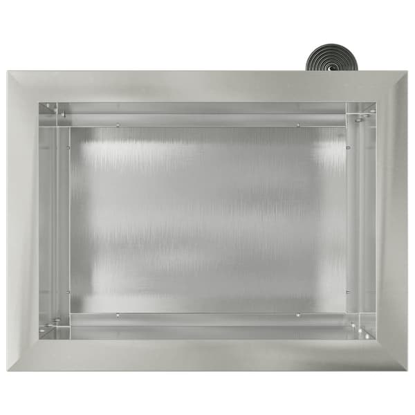 Odlingslåda med LED Silver 30 x 40 x 30 cm Rostfritt stål