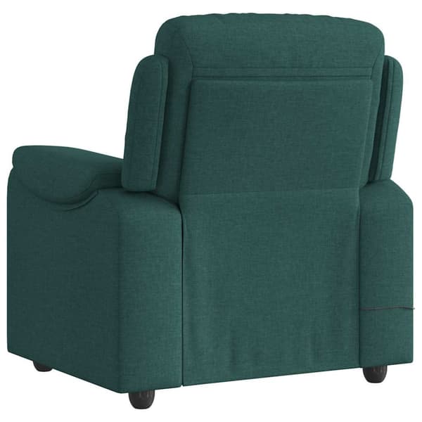 Massagefåtölj mörkgrön tyg