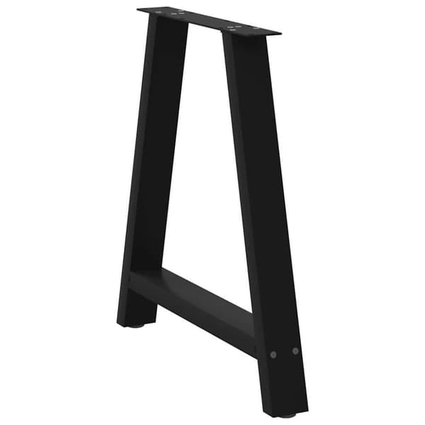Matbordsben A-formade 2 st svarta 80x(72-73) cm stål