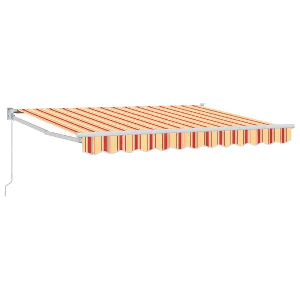 Utdragbar markis Gul, Orange och Vit 3 x 2 m