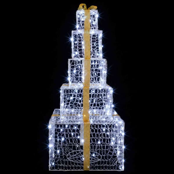 Stapelbar juldekoration med LED-presentboxar 250 LED-lampor