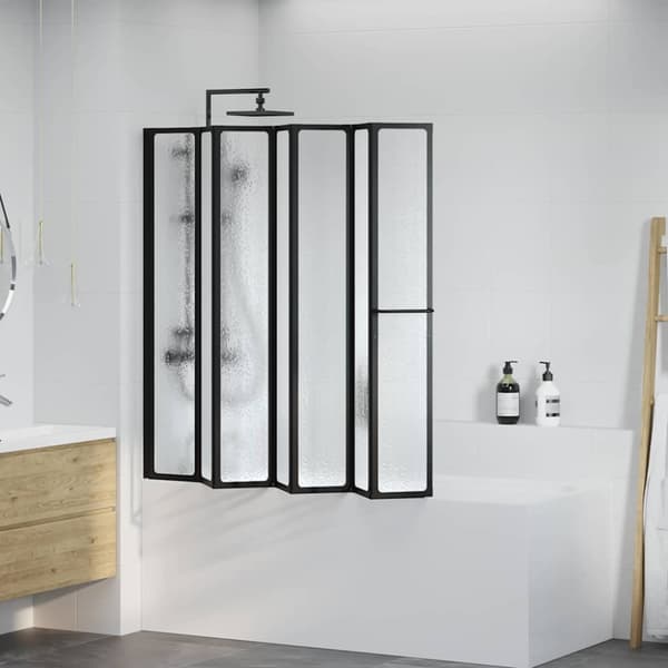 Duschvägg Svart 168 x 140 cm Aluminium