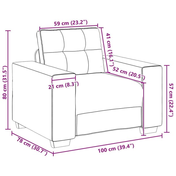 Soffset 3 pcs Blå 221 x 80 x 80 cm Sammet