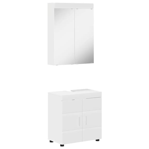 Badrumsmöbelset TULUM 2 pcs Vit 60 x 34 x 63 cm Konstruerat trä