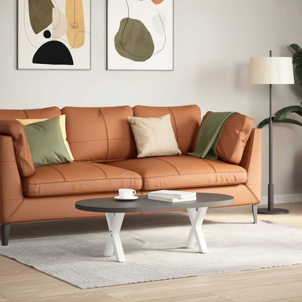 Soffbordsben X-formade 2 st vita 37x(30-31) cm stål