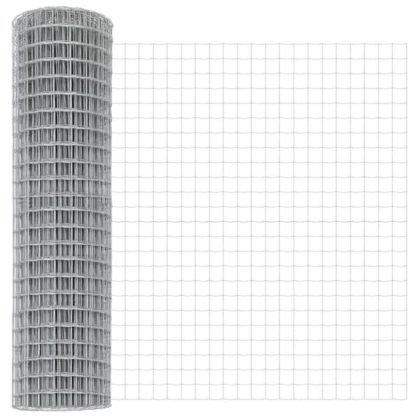 Stängsel med stolpe Silver 1,2 x 10 m Stål