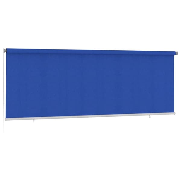 Rullgardin utomhus 400x140 cm blå HDPE
