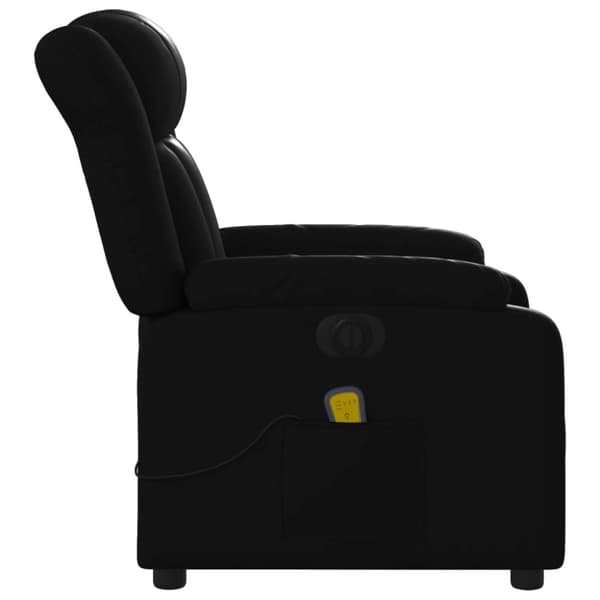 Elektrisk massagefåtölj svart konstläder