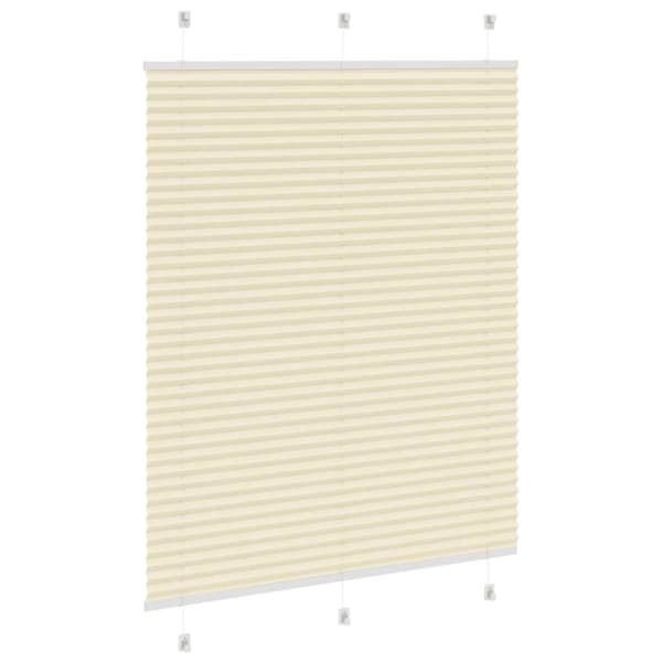 Plisserad persienn cremefärgad 110x100 cm tyg bredd 109,4cm