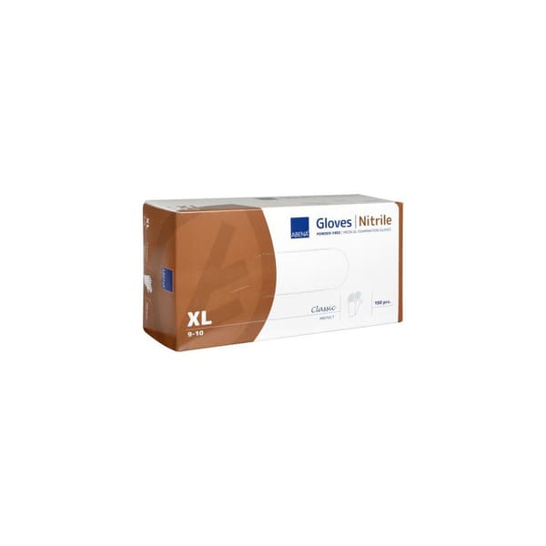 Nitrilhandske puderfri vit XL 150/fp