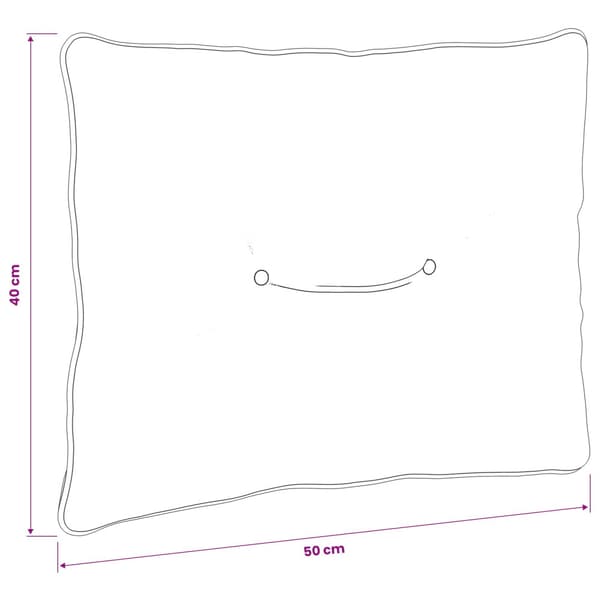 Ryggkudde PUTTEN 100% Polyester Blå 50 x 40 x 10 cm