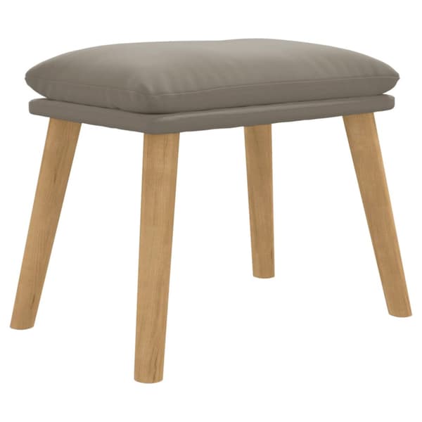 Fotpall ljusgrå 45x29,5x35 cm sammet