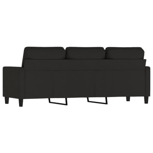 3-sitssoffa svart 180 cm sammet