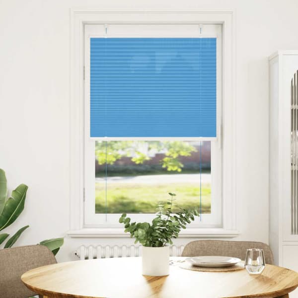 Plisserad persienn blå 80x100 cm tyg bredd 79,4 cm polyester