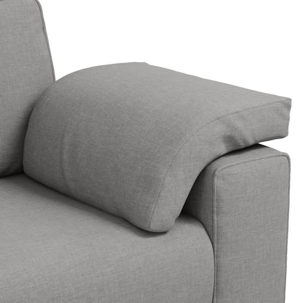 3-Sits soffa Moln Grå 220 cm tyg
