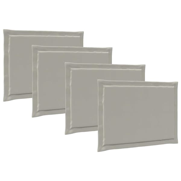 Sittkuddar 4 pcs Ljusgrå 47 x 36 x 2 cm Polyester