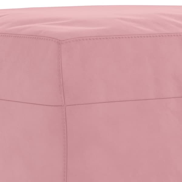 Soffgrupp med dynor 3 delar rosa sammet