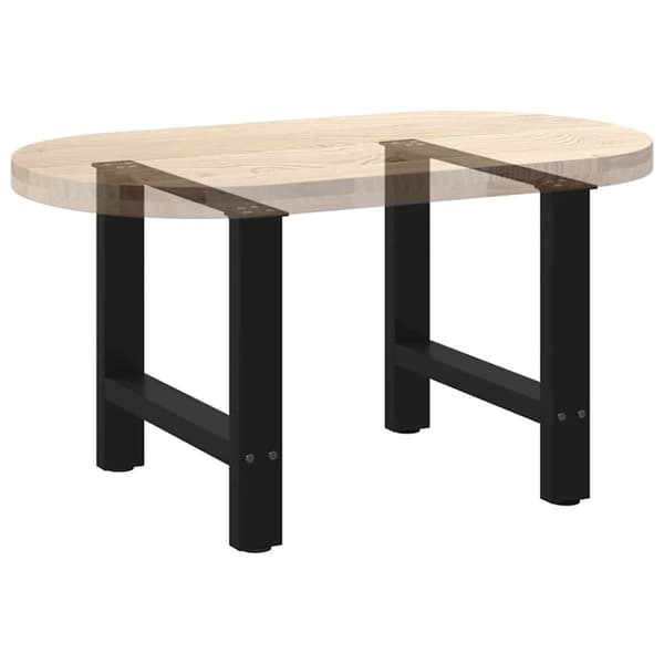 Soffbordsben svarta 2 st 60x(42-43) cm stål