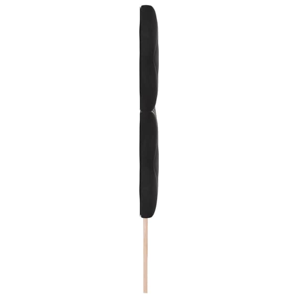 Huvudgavel Svart 180 cm Sammet