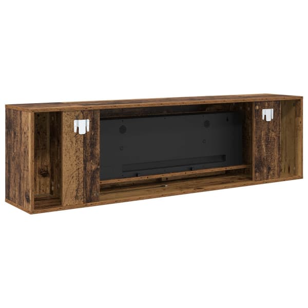 Elektrisk eldstad Gammalt trä 155 x 30 x 44 cm Konstruerat trä