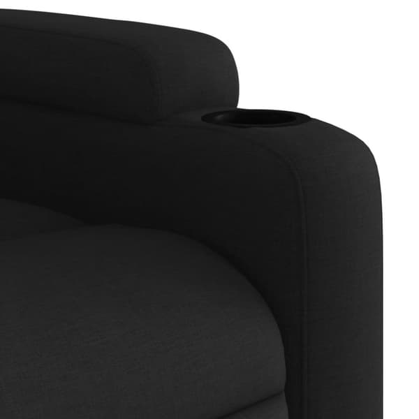 Massagefåtölj svart tyg