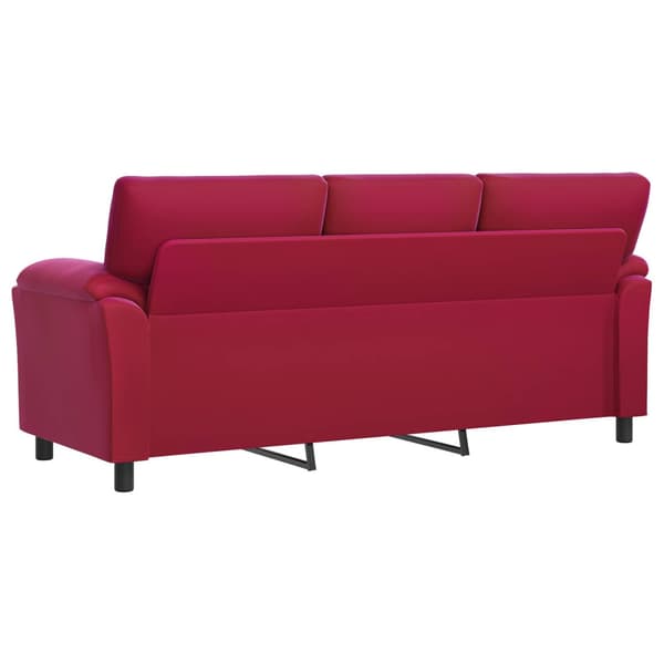 Soffa Vinröd 214 x 85 x 93 cm Sammet