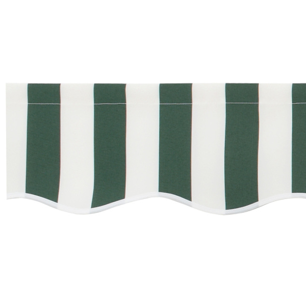 Markisväv Grön och Vit 3,5 x 2,5 m Polyester