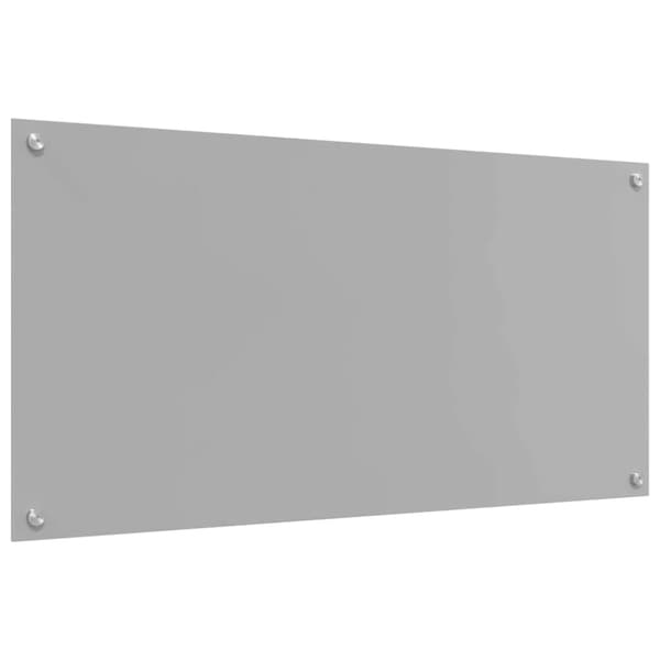 Köksskydd 2 pcs Ljusgrå 100 x 50 cm härdat glas
