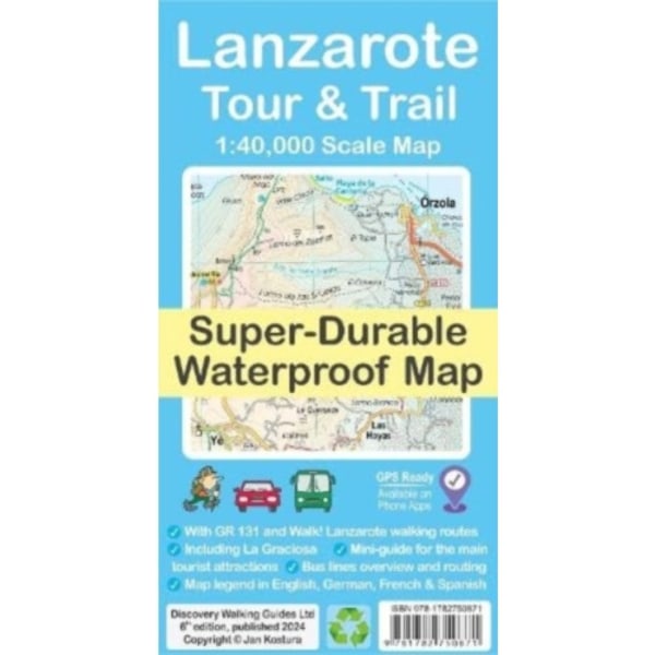 Lanzarote Tour & Trail Map (häftad, eng)