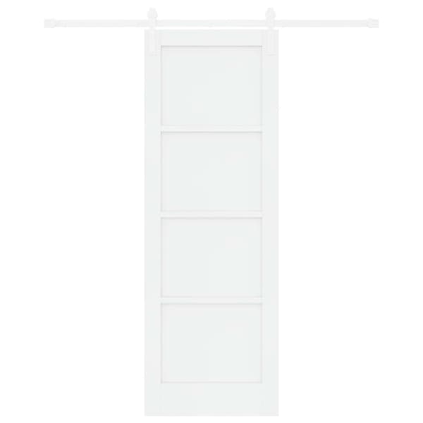 Skjutdörr 73,5 x 211 cm Konstruerat trä Vit