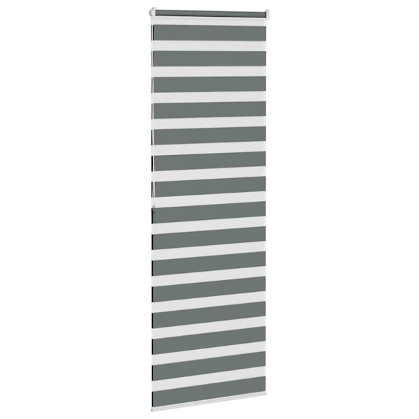 Rullgardin zebra mörkgrå 80x200 cm tyg bredd 75,9 cm polyester