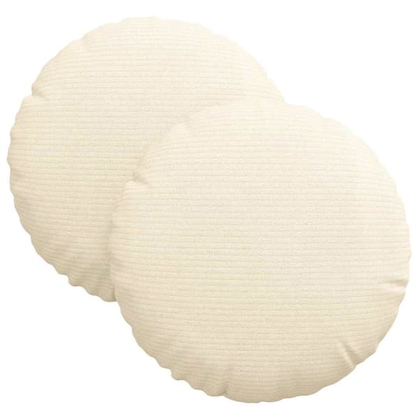Sittkuddar 2 pcs Kräm Ø30 x 13 cm Kordread tyg