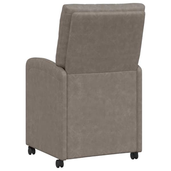 Matstolar med hjul 2 pcs Grå 58 x 67 x 97 cm Konstläder