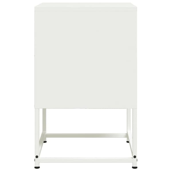Sängbord 2 st vit 36x39x60,5 cm stål