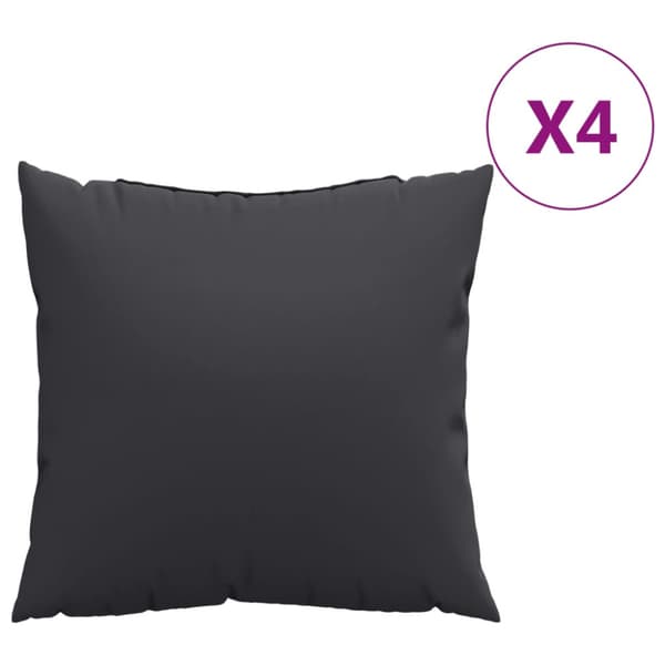 Soffkuddar 4 st svart 60x60 cm tyg