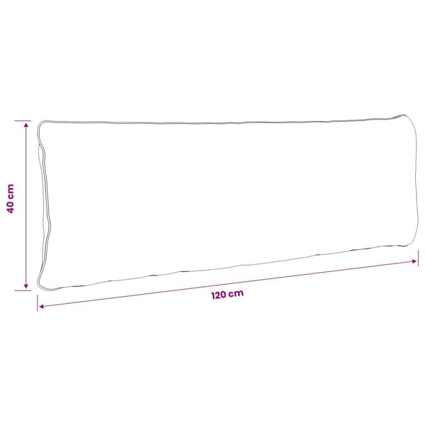 1-delad ryggkudde PUTTEN 100% Polyester Turkos 120 x 40 x 15 cm