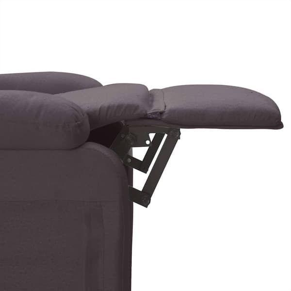 Massagefåtölj mörkbrun tyg