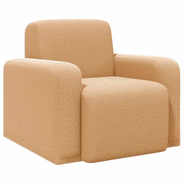 Fåtölj Beige Bouclé