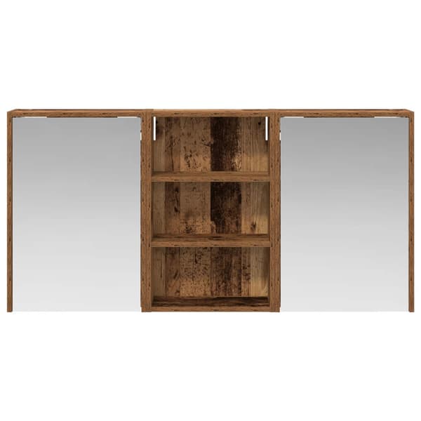 Badrumsskåpsset 3 st 126 x 16 x 62.5 cm Konstruerat trä