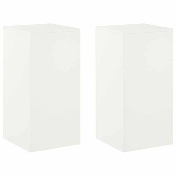 Växtställ 2 pcs Vit 40 x 40 x 80 cm Stål