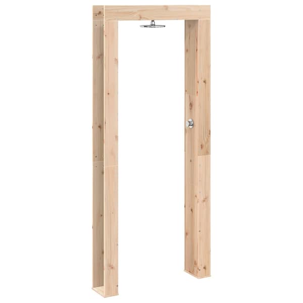 Utomhus Dusch 226 cm Massivt tallträ och rostfritt stål