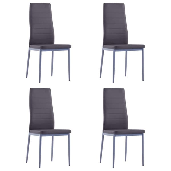 Matbord och stolar 5 delar grå