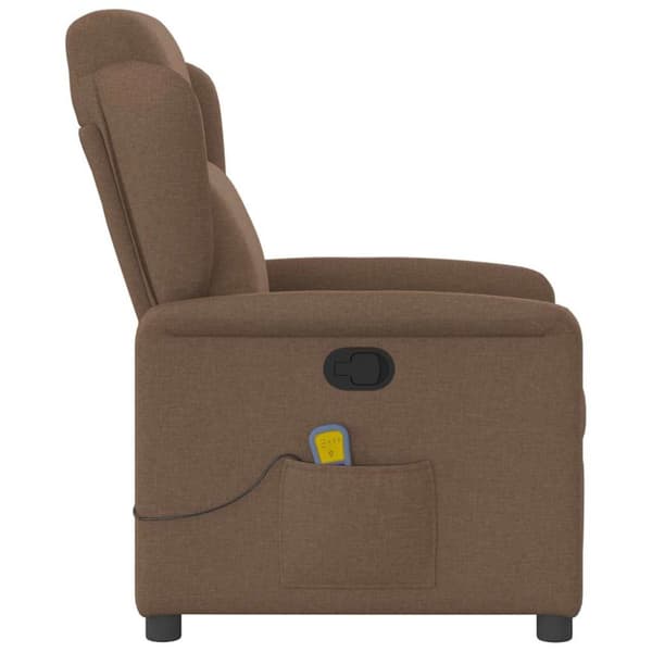 Massagefåtölj brun tyg